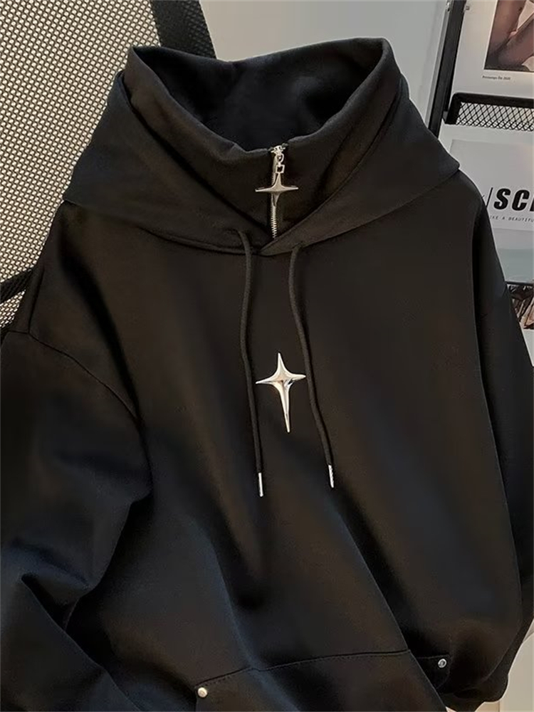 Streetwear Brand Hoodie - Hoodie Leher Tinggi Musim Gugur Musim