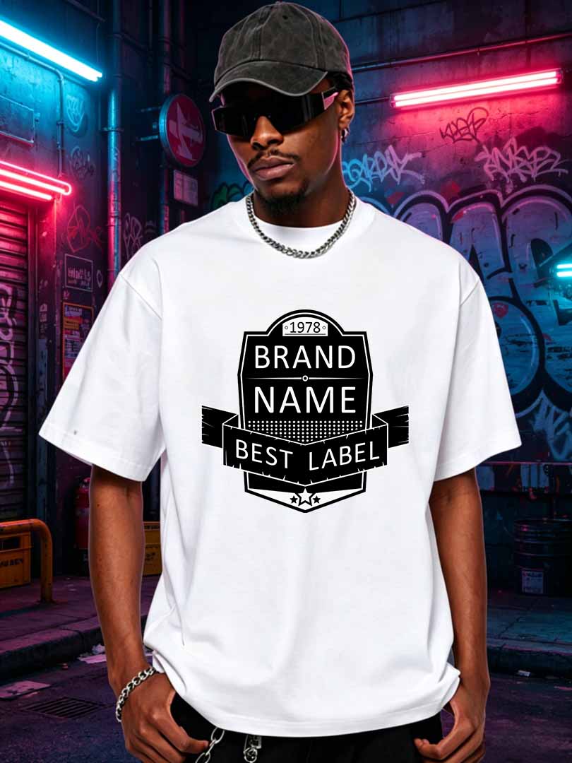 Kaos Pria Retro Bermerek Grafi - Streetwear Brand Name ulasan dan harga