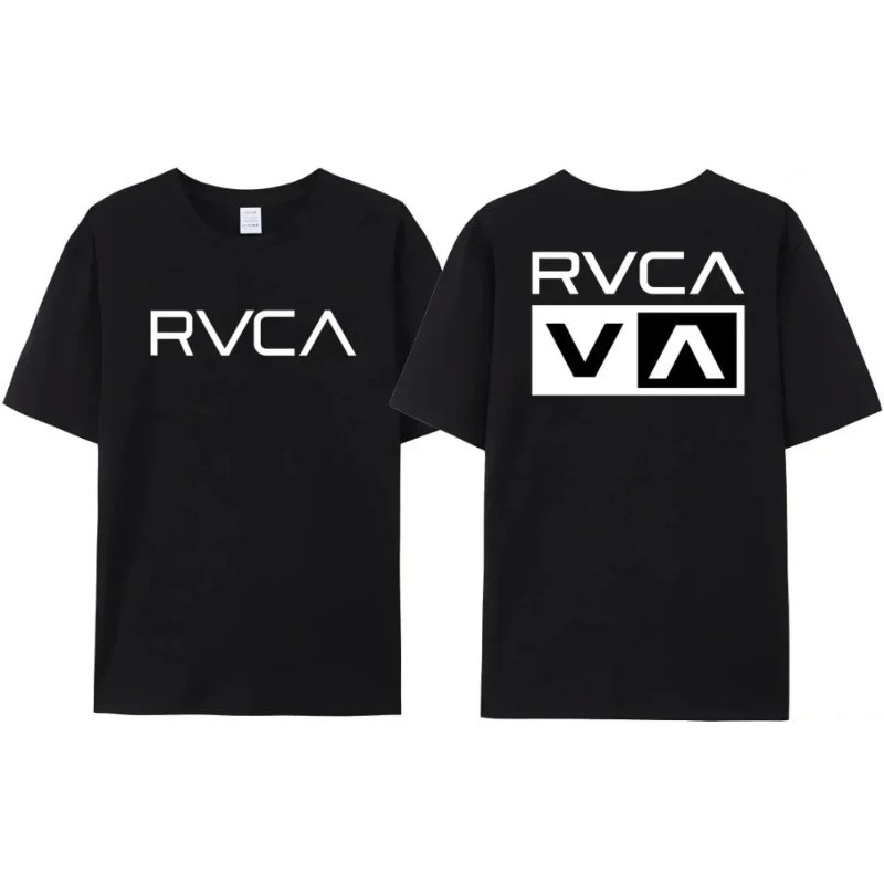 RVCA T Shirt Pria Wanita Hitam - Streetwear Brand Designer ulasan dan harga